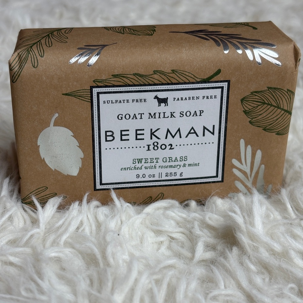 Beekman 1802 Herbal Infusion Soap with Green and Silver Accents